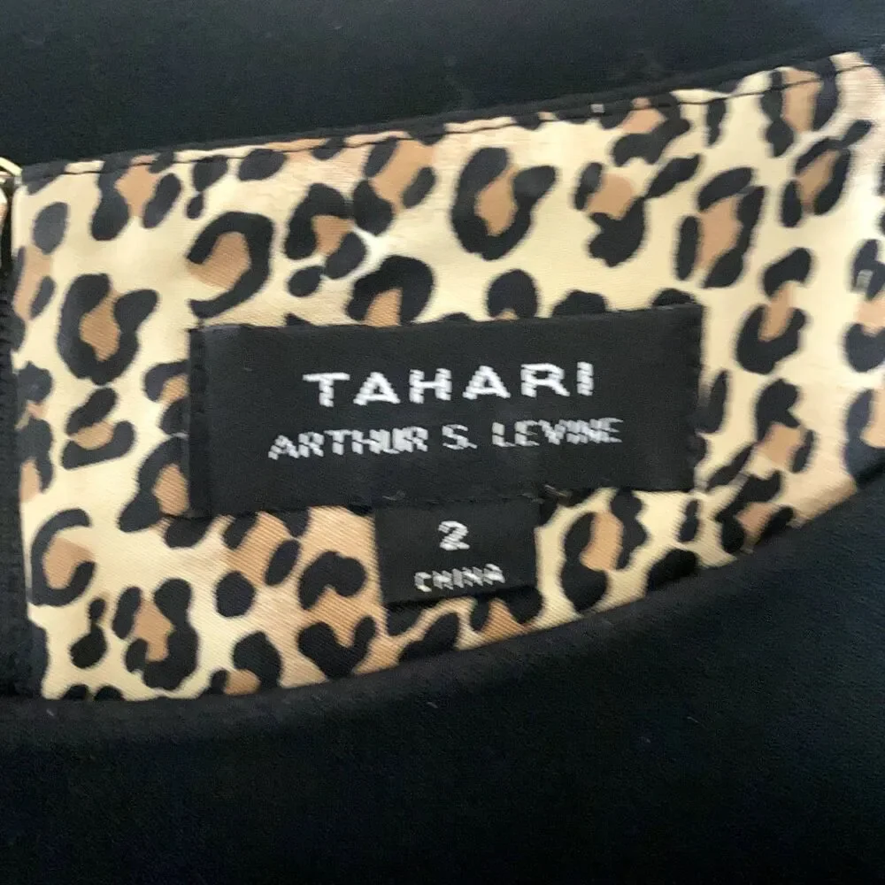 Tahari ASL Fit & Flare Little Black Dress Business Professional Cocktail Size 2‎ - Picture 5 of 5